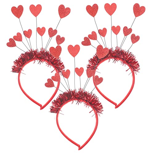 Mikinona 3 Stück Teiliges Glitzer Haarreif Rote Pailletten Kopfschmuck für Valentinstag Hochzeiten Partys und Festivals Leicht und Bequem Mikinona 3 Stück Teiliges Glitzer Haarreif Rote Pailletten Kopfschmuck für Valentinstag Hochzeiten Partys und Festivals Leicht und Bequem von Mikinona