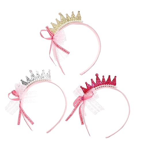 Mikinona 3 Stück Teiliges Haarreifen mit Krone Design Imitation Perlen Haaraccessoires für Partys Geburtstagsfeiern und Feiertage Mikinona 3 Stück Teiliges Haarreifen mit Krone Design Imitation Perlen Haaraccessoires für Partys Geburtstagsfeiern und Feiertage von Mikinona