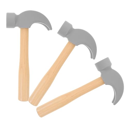 Mikinona 3 Stück Teiliges Holzhammer für Realistische Simulations Wartungswerkzeuge Holzhammer Pädagogisches Werkzeug für Rollenspiele für Geburtstagsfeiern und Lernspiele von Mikinona