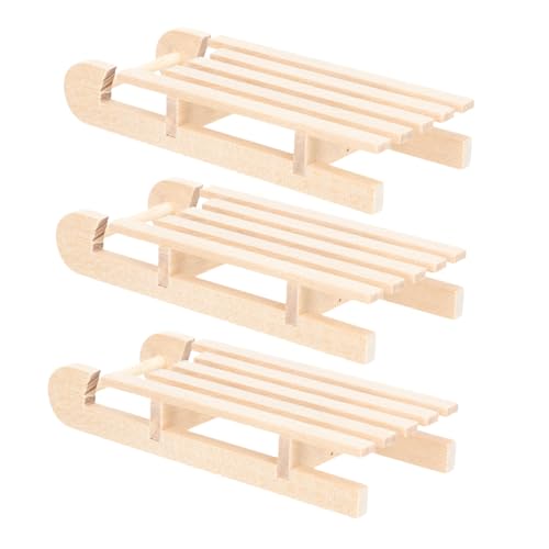 Mikinona 3 Stück Teiliges Mini Holzschlitten Naturbelassenes Holz Handgefertigte Weihnachtsdeko für Tisch Baum und Winterlandschaften Dekoratives Holzmodell für Zuhause Bar Restaurant Shop Mikinona 3 Stück Teiliges Mini Holzschlitten Naturbelassenes Holz Handgefertigte Weihnachtsdeko für Tisch Baum und Winterlandschaften Dekoratives Holzmodell für Zuhause Bar Restaurant Shop von Mikinona