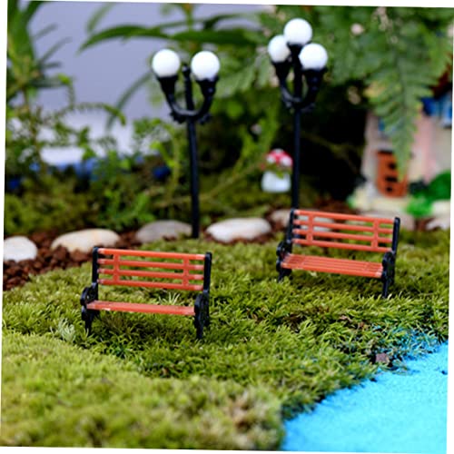 Mikinona 3 Stück Teiliges Miniatur Holzbank Fein Verarbeitetes Puppenhaus Gartenmöbel Realistische Miniatur Dekoration für und Miniaturgärten Langlebige Micro Landschaft Zubehör von Mikinona