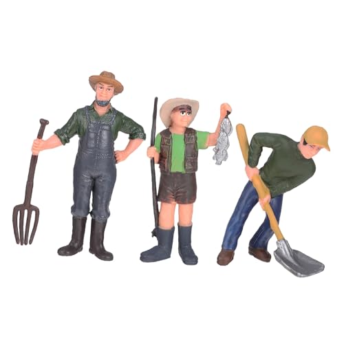 Mikinona 3 Stück Teiliges Realistische Bauernhof Figuren aus Umweltfreundlichem Detailgetreue Bauernhof miniaturmodelle für Dekorieren von Puppenhäusern und Miniaturlandschaften von Mikinona