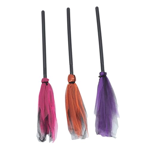 Mikinona 3 Teiliges Hexenbesen Streich Zubehör Gruselig Traditionell Halloween Hexenbesen Für Hexenparty Dekorationen Besenstiel Für Den Innenbereich Mikinona 3 Teiliges Hexenbesen Streich Zubehör Gruselig Traditionell Halloween Hexenbesen Für Hexenparty Dekorationen Besenstiel Für Den Innenbereich von Mikinona
