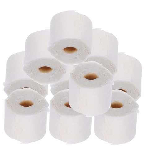 Mikinona 30 Stück Simulierte Papierhandtuchrolle toilettenpapier Mikromodell-Badezimmerdekor Mikromodelle für Küche und Bad Miniaturpuppenhaus Küche Miniatur-Puppenhauszubehör Plastik Weiß von Mikinona