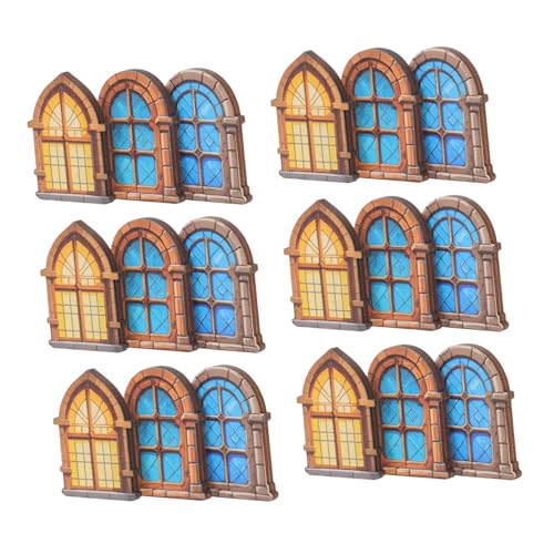 Mikinona 30 Stück Teiliges Miniatur Holzfenster Puppenhäuser Präzise Gefertigte Vintage-fensterrahmen Unbemalt für DIY-Dekoration Leichte Montage für Miniaturlandschaften und Kreative von Mikinona