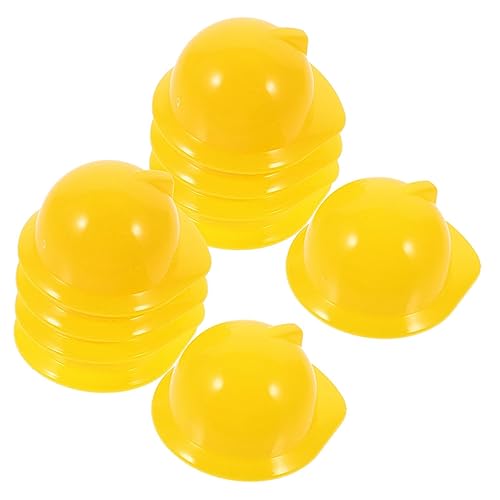 Mikinona 30 Stück Teiliges Miniatur bauhelme aus Robustem Kunststoff Realistische Sicherheitshelme Vielseitig Verwendbar für Puppen Kuchen Weinflaschendekoration DIY Partyzubehör von Mikinona