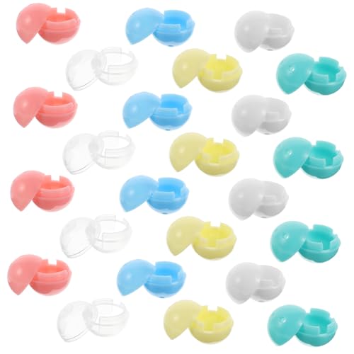 Mikinona 30 Stück Teiliges Runde Mini automatenkapseln aus Transparentem Kunststoff Kompakt und Tragbar für DIY Feste Greifautomaten und Interaktives Spielspaß von Mikinona