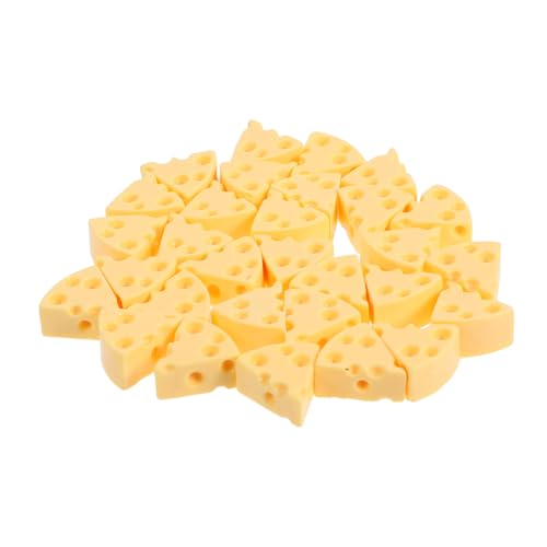 Mikinona 30 Teiliges Miniatur Käse aus Robustem Resin Realistische Künstliche Käsemodelle Detailreiche Simulation für Puppenhaus Küchen Dekoration für Kleine Räume von Mikinona