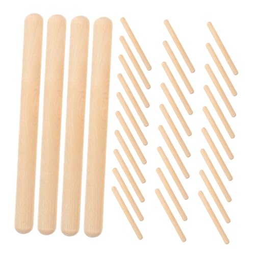 Mikinona 32 Stück Teiliges Holz Rhythmusstäbe Percussion Musikinstrumente für Anfänger Leichte Langlebige Klangstäbe zum Trommeln und Rhythmuslernen im Musikunterricht von Mikinona