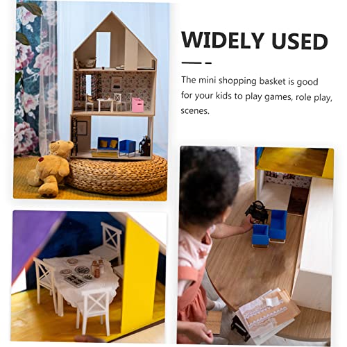 Mikinona 32 Stück Teiliges Puppenhaus Mini Obstkorb Kleine Handliche Einkaufskörbe aus Robustem PP Kreative Miniatur Körbchen für Puppenhaus Zubehör und Rollenspiel von Mikinona