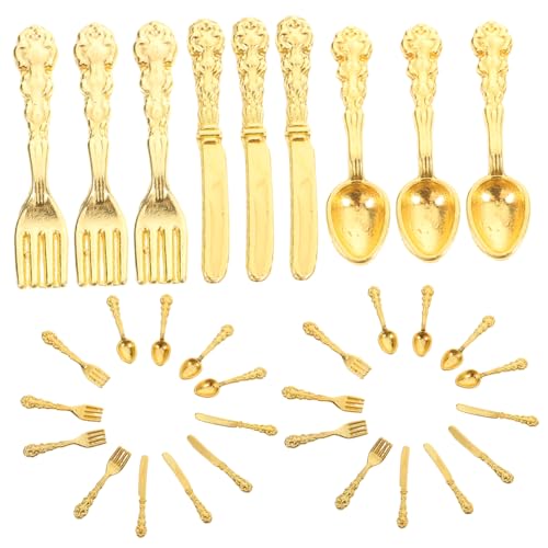 Mikinona 36 Stück Teiliges Mini Besteck Set aus Legierung Langlebige Puppenhaus Zubehör Dekoratives Miniatur Dinnerware Modell für Puppenhaus Küchen und Essbereich Kreatives Bastelzubehör Mikinona 36 Stück Teiliges Mini Besteck Set aus Legierung Langlebige Puppenhaus Zubehör Dekoratives Miniatur Dinnerware Modell für Puppenhaus Küchen und Essbereich Kreatives Bastelzubehör von Mikinona