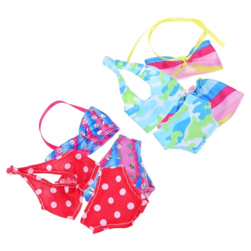 Mikinona 4 Sätze Badeanzug für Puppen Teiliges Schwimmbekleidungs mit Bikini und Zubehör für Puppen für Sommerferien und Fotografie Mikinona 4 Sätze Badeanzug für Puppen Teiliges Schwimmbekleidungs mit Bikini und Zubehör für Puppen für Sommerferien und Fotografie von Mikinona