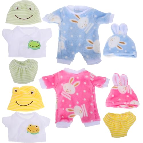 Mikinona 4 Sätze Kawaii Puppenkleidung Teiliges Outfit für Große Puppen Realistische Tierkostüme Bequemes Schlafanzug für Kreative Spielstunden Mikinona 4 Sätze Kawaii Puppenkleidung Teiliges Outfit für Große Puppen Realistische Tierkostüme Bequemes Schlafanzug für Kreative Spielstunden von Mikinona