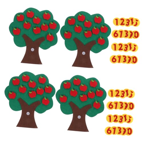 Mikinona 4 Sätze Teiliges Filzspielzeug für Vorschulkinder Puzzle mit Zahlen für Kreative und Lehrreiche Spiele im Kindergarten für Kleinkinder und Frühe Mathematikförderung von Mikinona