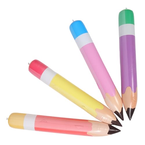 Mikinona 4 Stück Aufblasbarer simulierter Bleistift große Bleistiftballons Riesiger aufblasbarer Bleistift Partyballons in die Luft sprengen zurück zur Schule PVC Mikinona 4 Stück Aufblasbarer simulierter Bleistift große Bleistiftballons Riesiger aufblasbarer Bleistift Partyballons in die Luft sprengen zurück zur Schule PVC von Mikinona