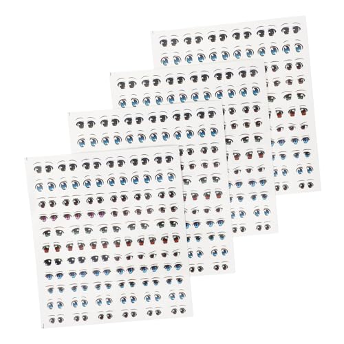Mikinona 4 Stück DIY Cartoon Augen Sticker für Kreative Bastelprojekte Selbstklebende Wasser Decals für Tonfiguren Niedliche Anime Puppenaugen Zubehör für Scrapbooking und Resin Mould Mikinona 4 Stück DIY Cartoon Augen Sticker für Kreative Bastelprojekte Selbstklebende Wasser Decals für Tonfiguren Niedliche Anime Puppenaugen Zubehör für Scrapbooking und Resin Mould von Mikinona