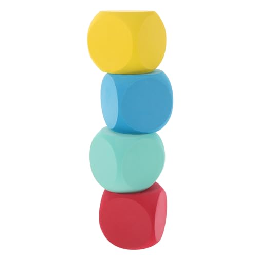 Mikinona 4 Stück DIY Schaumstoffwürfel Leicht Blanko für Kreative Doodle spielzeuge Partydeko Klassenzimmer Zubehör Jungen Mädchen von Mikinona