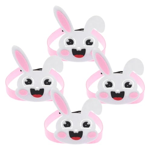 Mikinona 4 Stück Hasenohren Haarreif Teiliges Niedlicher Kaninchen Cosplay Stirnband für Ostern Party Karneval Bühnenauftritt von Mikinona