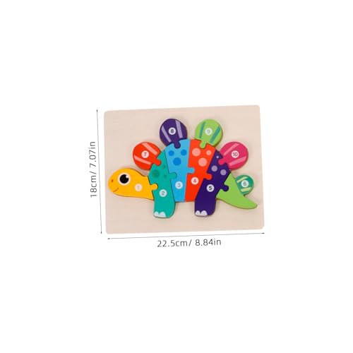 Mikinona 4 Stück Holzpuzzle Farbenfrohe Lernspielzeuge aus Holz Cartoonförmig Fördert Kognitive und Motorische Fähigkeiten für Kleinkinder Jungen Mädchen Pädagogisches von Mikinona