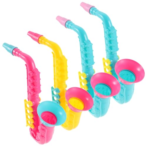 Mikinona 4 Stück Kindersaxophon aus Buntem Kunststoff Leichtes Tragbares Blasinstrument für Pädagogisches Musikspielzeug zur Musikalischer Fähigkeiten und Kreativer Zufällige Farbe Mikinona 4 Stück Kindersaxophon aus Buntem Kunststoff Leichtes Tragbares Blasinstrument für Pädagogisches Musikspielzeug zur Musikalischer Fähigkeiten und Kreativer Zufällige Farbe von Mikinona