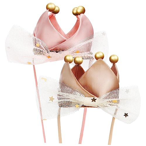Mikinona 4 Stück Kronenstirnband erste stirnbänder -Geburtstags-Stirnband Tiaras Party Geburtstagsstirnband für Mädchen Geburtstagskrone geburtstagsstirnband aus kunststoff von Mikinona