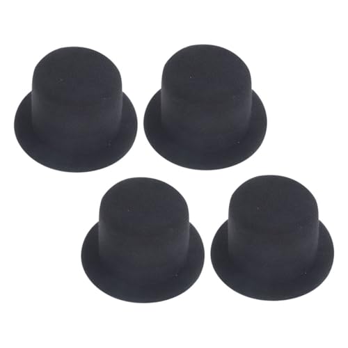 Mikinona 4 Stück Mini Hüte aus Filz Leichte DIY Bastelsets für Puppen Haustiere Halloween Kostüme Weihnachtsdeko und Partyzubehör Vielseitig Einsetzbar und Komfortabel von Mikinona