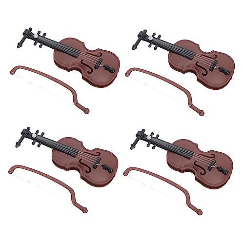 Mikinona 4 Stück Miniatur Geigen Modelle Dekorative Puppenhaus Zubehör für DIY Landschaftsszenen Kunstvolle Mini Violin Spielzeuge für Kreative Bastelprojekte Mikinona 4 Stück Miniatur Geigen Modelle Dekorative Puppenhaus Zubehör für DIY Landschaftsszenen Kunstvolle Mini Violin Spielzeuge für Kreative Bastelprojekte von Mikinona
