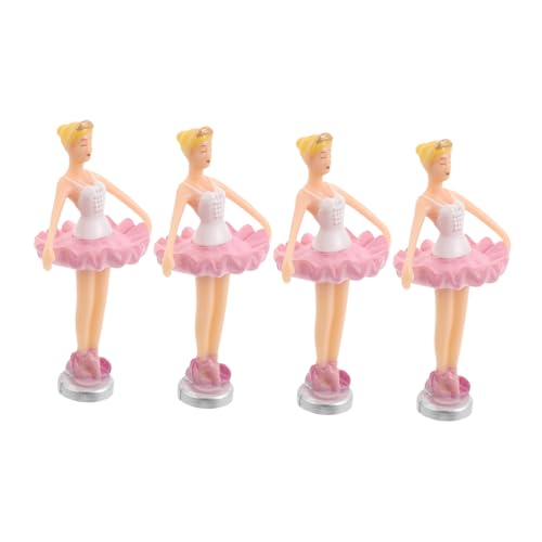 Mikinona 4 Stück Musikbox Ballerina Figuren Rotierende Prinzessinnen Puppen Zartem Kleid Vintage Glasdekoration für Musikdosen Stilvolle Tanz Deko für und Sammlung von Mikinona