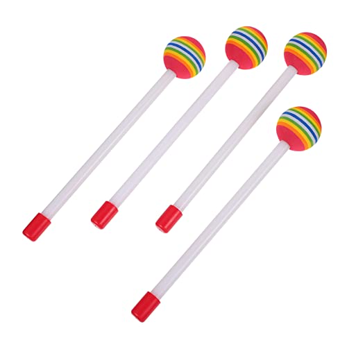 Mikinona 4 Stück Regenbogen Trommelstöcke für Teiliges aus Eva für Musikalische Früherziehung für Tägliches Üben und Aufführungen Fördert Musikalisches Talent und Rhythmusgefühl von Mikinona