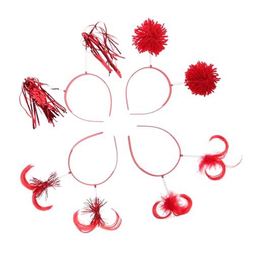 Mikinona 4 Stück Stirnband Kopfschnalle Für Pom Mädchen Mit Bands Verknotet Party Flechten Erwachsene Elastisch Elegant Rosa Damen Bopper-stirnband Kostümstirnband Garn Rot Mikinona 4 Stück Stirnband Kopfschnalle Für Pom Mädchen Mit Bands Verknotet Party Flechten Erwachsene Elastisch Elegant Rosa Damen Bopper-stirnband Kostümstirnband Garn Rot von Mikinona