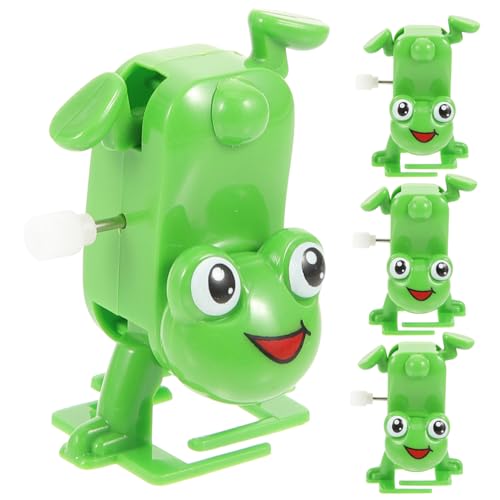 Mikinona 4 Stück Teiliges Aufziehfroschspielzeug für Mechanisches Langlebig Leicht zu Bedienen Kleine als Partydeko und Fotorequisite von Mikinona
