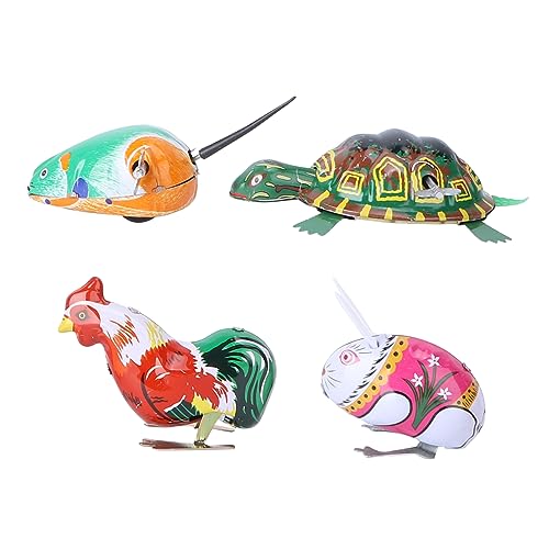 Mikinona 4 Stück Teiliges Blechspielzeug Aufziehspielzeug mit Klassischen Tiermotiven Sicher für Mechanisches Wind Up für Junge Mädchen Jungen und Mädchen Dekoratives und Kreatives ohne Mikinona 4 Stück Teiliges Blechspielzeug Aufziehspielzeug mit Klassischen Tiermotiven Sicher für Mechanisches Wind Up für Junge Mädchen Jungen und Mädchen Dekoratives und Kreatives ohne von Mikinona