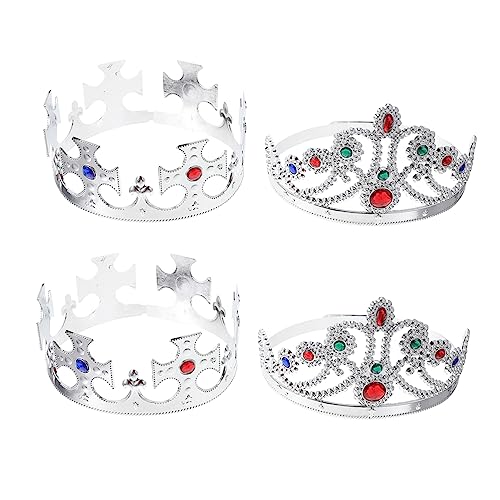 Mikinona 4 Stück Teiliges Haarschmuck für Party Kopfbedeckung Ergänzung für Geburtstagsfeiern Kreuzkrone und Tiara Mikinona 4 Stück Teiliges Haarschmuck für Party Kopfbedeckung Ergänzung für Geburtstagsfeiern Kreuzkrone und Tiara von Mikinona