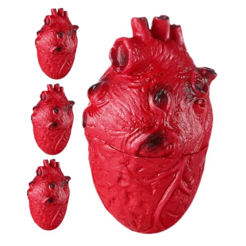Mikinona 4 Stück Teiliges Halloween Blutiges Falsches Herz mit Ultrarealistischer Simulation Detaillierte Menschliche Organ Nachbildung für Gruselpartys und Schaurige Geisterhaus Mikinona 4 Stück Teiliges Halloween Blutiges Falsches Herz mit Ultrarealistischer Simulation Detaillierte Menschliche Organ Nachbildung für Gruselpartys und Schaurige Geisterhaus von Mikinona