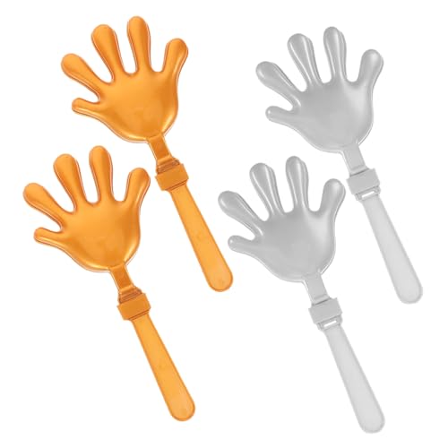 Mikinona 4 Stück Teiliges Handklatschen in Gold und Silber Laute Party Clapper für Geburtstagsfeiern Sportveranstaltungen und Karneval Lebendige als Cheer Supplies und Party von Mikinona
