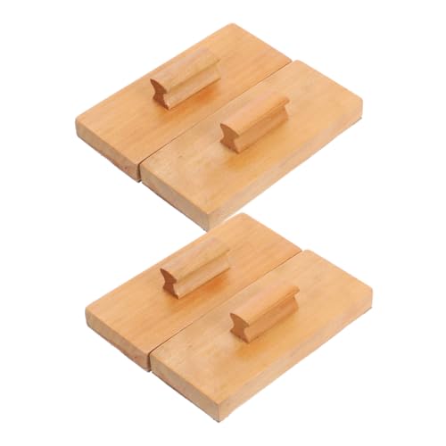Mikinona 4 Stück Teiliges Holzzubehör Sandpapier Klappern Percussion Instrument Hand Auge Koordination Für Musikunterricht Und Spielspaß von Mikinona