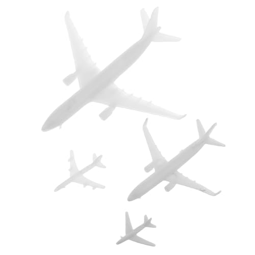Mikinona 4 Stück Teiliges Kunststoff Flugzeugmodell für Sandtisch Mikro Landschaftsbau Detailreiche Miniatur Flugzeugfiguren für Stadtplanung Modellbau und Sammlungen von Mikinona