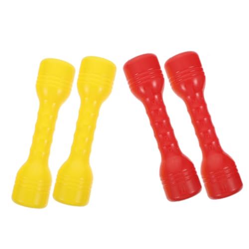 Mikinona 4 Stück Teiliges Kurzhanteln aus Kunststoff Bunte Kleine Vocal Dumbbells für Schule Fitness Sicher Glatte Oberfläche Interaktives für Jungen und Mädchen von Mikinona