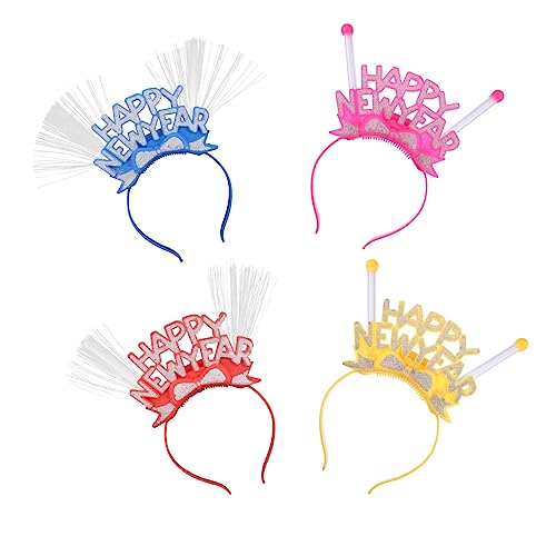 Mikinona 4 Stück Teiliges Leuchtender Haarreifen für Silvesterpartys Kopfbedeckungen mit LED Lichtern für Unvergessliche und Festliche Zufällige Farbe Mikinona 4 Stück Teiliges Leuchtender Haarreifen für Silvesterpartys Kopfbedeckungen mit LED Lichtern für Unvergessliche und Festliche Zufällige Farbe von Mikinona