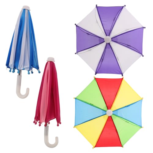 Mikinona 4 Stück Teiliges Mini Puppenregenschirm Detailgetreues Robustes Haus deko Accessoire Lebensechte Miniatur für Puppenhäuser Farbige Regen schirmmodelle Kindgerecht Mikinona 4 Stück Teiliges Mini Puppenregenschirm Detailgetreues Robustes Haus deko Accessoire Lebensechte Miniatur für Puppenhäuser Farbige Regen schirmmodelle Kindgerecht von Mikinona