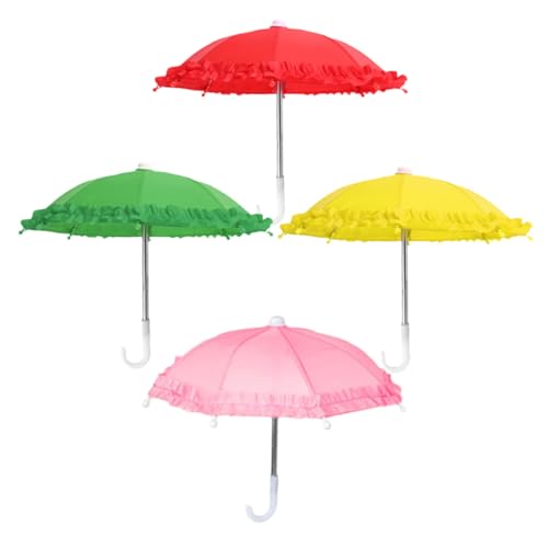 Mikinona 4 Stück Teiliges Mini Regenschirm für Dekorative Puppen Regenschirm Farbenfrohe Deko für Spielzeughäuser Mikinona 4 Stück Teiliges Mini Regenschirm für Dekorative Puppen Regenschirm Farbenfrohe Deko für Spielzeughäuser von Mikinona