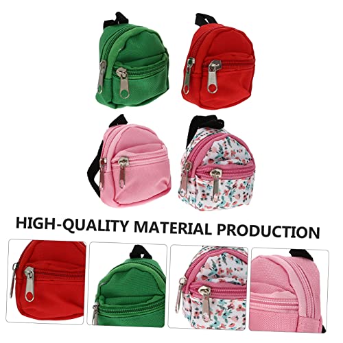 Mikinona 4 Stück Teiliges Mini Rucksack Puppenhaus Zubehör Miniatur Schulranzen für DIY Puppen Dekoration Fotografie Requisiten Rot Grün und Blumenmuster Mikinona 4 Stück Teiliges Mini Rucksack Puppenhaus Zubehör Miniatur Schulranzen für DIY Puppen Dekoration Fotografie Requisiten Rot Grün und Blumenmuster von Mikinona