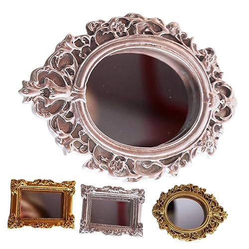 Mikinona 4 Stück Teiliges Miniatur Spiegel für Puppenhaus Deko Klassischer Resin Spiegel für Wohnzimmer Schlafzimmer Badezimmer Vielseitig Einsetzbar für Kreative Spielideen Mikinona 4 Stück Teiliges Miniatur Spiegel für Puppenhaus Deko Klassischer Resin Spiegel für Wohnzimmer Schlafzimmer Badezimmer Vielseitig Einsetzbar für Kreative Spielideen von Mikinona
