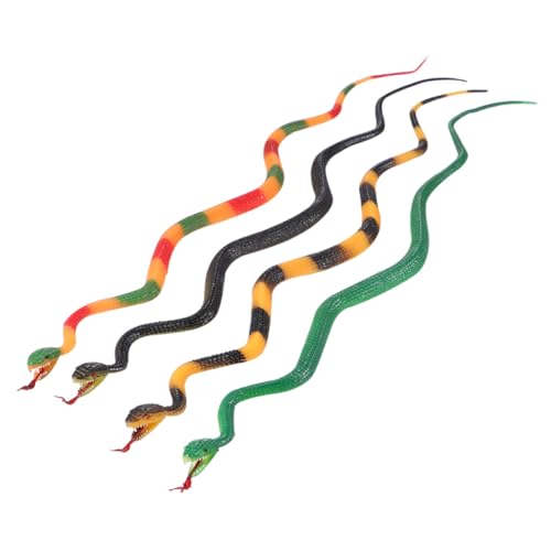 Mikinona 4 Stück Teiliges Realistisches Schlangenspielzeug Detailgetreue Simulation Vielseitige Halloween Requisiten für Kostümpartys Aprilscherze und Dekoration Sichere Langlebige Mikinona 4 Stück Teiliges Realistisches Schlangenspielzeug Detailgetreue Simulation Vielseitige Halloween Requisiten für Kostümpartys Aprilscherze und Dekoration Sichere Langlebige von Mikinona