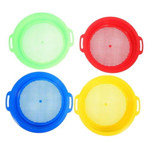 Mikinona 4 Stück Teiliges Sandspielzeug mit Feinem Netzsieb Leichtes Kunststoff Sandsieb für Filtern von Sand und Kleinen Perfektes Strandspielzeug Zufällige Farbe Mikinona 4 Stück Teiliges Sandspielzeug mit Feinem Netzsieb Leichtes Kunststoff Sandsieb für Filtern von Sand und Kleinen Perfektes Strandspielzeug Zufällige Farbe von Mikinona