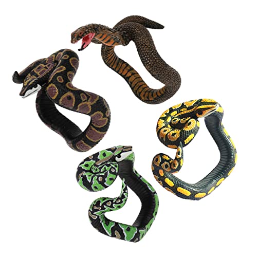 Mikinona 4 Stück Teiliges Schlangenarmband Realistische Reptilien Armbänder Snake Toy für Halloweenparty und Kreative Streiche Robustes Kunststoffmaterial Tragbar und Lehrreich Mikinona 4 Stück Teiliges Schlangenarmband Realistische Reptilien Armbänder Snake Toy für Halloweenparty und Kreative Streiche Robustes Kunststoffmaterial Tragbar und Lehrreich von Mikinona