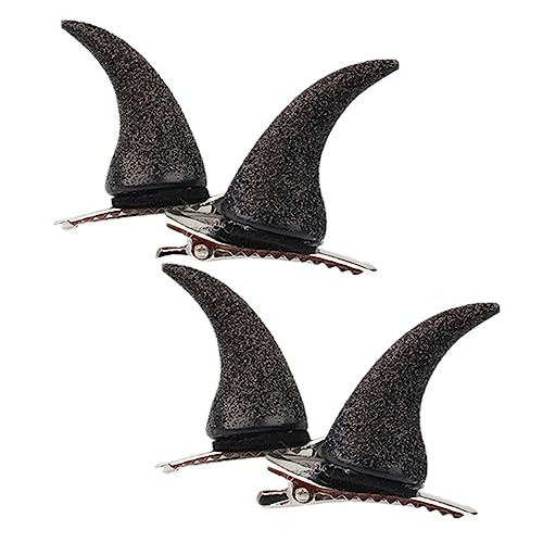 Mikinona 4 Stück Teiliges Schwarzer Glitzer Teufelshorn Haarspangen Halloween Haarschmuck Leicht Tragbar für Kostümpartys Cosplay Fotografie und Festliche Anlässe Mikinona 4 Stück Teiliges Schwarzer Glitzer Teufelshorn Haarspangen Halloween Haarschmuck Leicht Tragbar für Kostümpartys Cosplay Fotografie und Festliche Anlässe von Mikinona