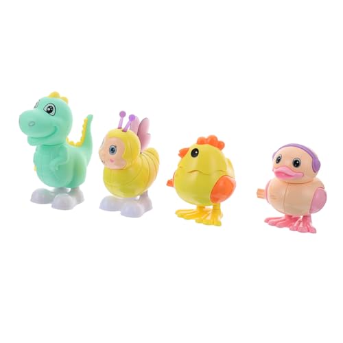 Mikinona 4 Stück Teiliges Tier Aufziehspielzeug Kinderfreundlich Langlebig Wind up für Kleinkinder Ab Jahre zum Lernen und Dekorieren Zufällige Farbe Zufällige Farbe von Mikinona