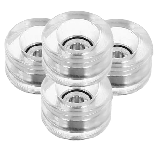 Mikinona 4 Stück Teiliges Transparente Finger Skateboard Räder mit Hochgeschwindigkeitskugellagern Robuste Skateboard Zubehörteile für Professionelle Reparatur und Training Mikinona 4 Stück Teiliges Transparente Finger Skateboard Räder mit Hochgeschwindigkeitskugellagern Robuste Skateboard Zubehörteile für Professionelle Reparatur und Training von Mikinona