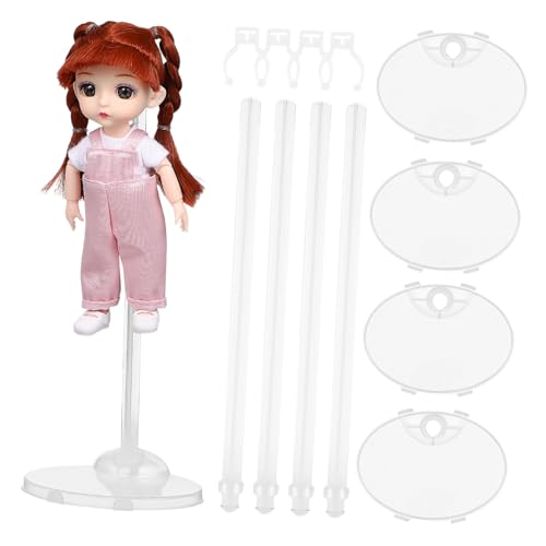 Mikinona 4 Stück Teiliges Transparentes Doll Display Ständer mit Verstellbarer Taillenklammer Stabile Basis Einfache Montage für Action Figuren Puppen und Modellpräsentation Mikinona 4 Stück Teiliges Transparentes Doll Display Ständer mit Verstellbarer Taillenklammer Stabile Basis Einfache Montage für Action Figuren Puppen und Modellpräsentation von Mikinona